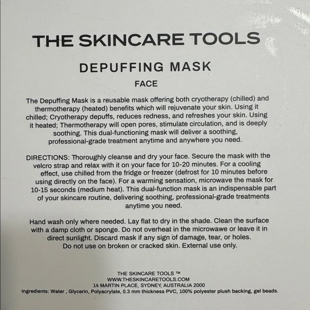 CRYO-THERMO DE-PUFFING MASK The Skincare tools